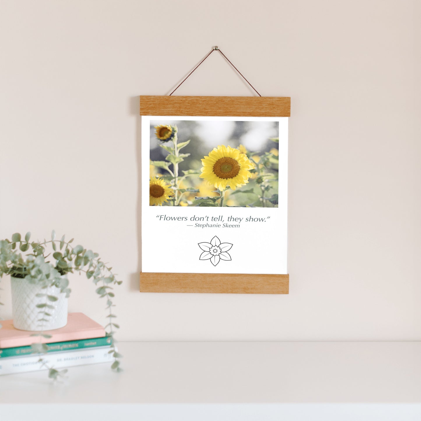 Sunflower Yellow, Flower Hanging Canvas