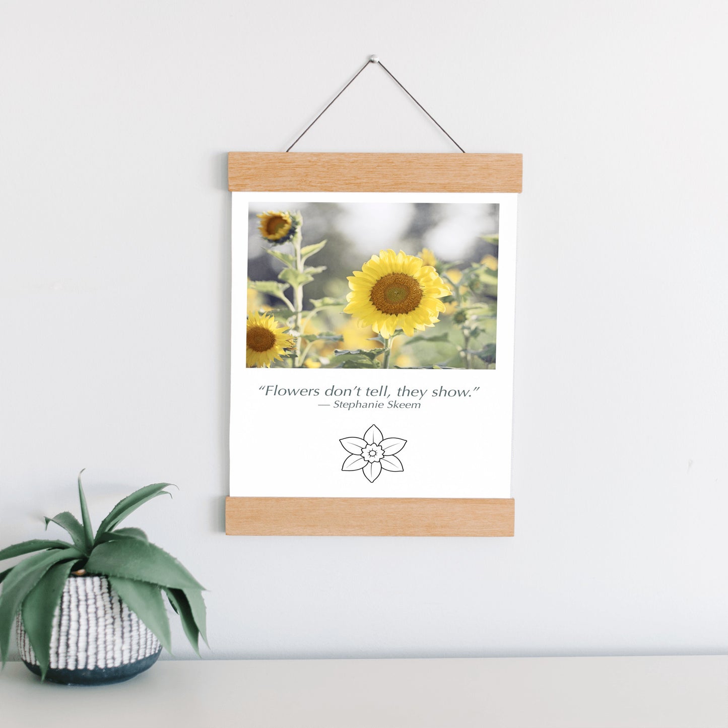 Sunflower Yellow, Flower Hanging Canvas