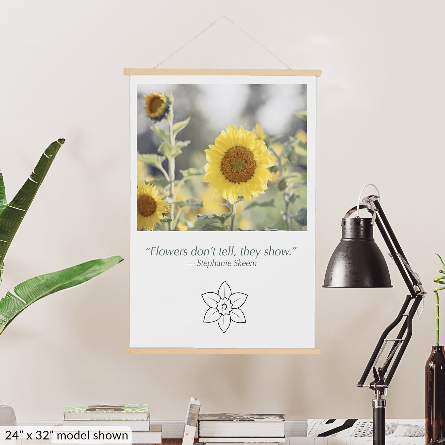 Sunflower Yellow, Flower Hanging Canvas