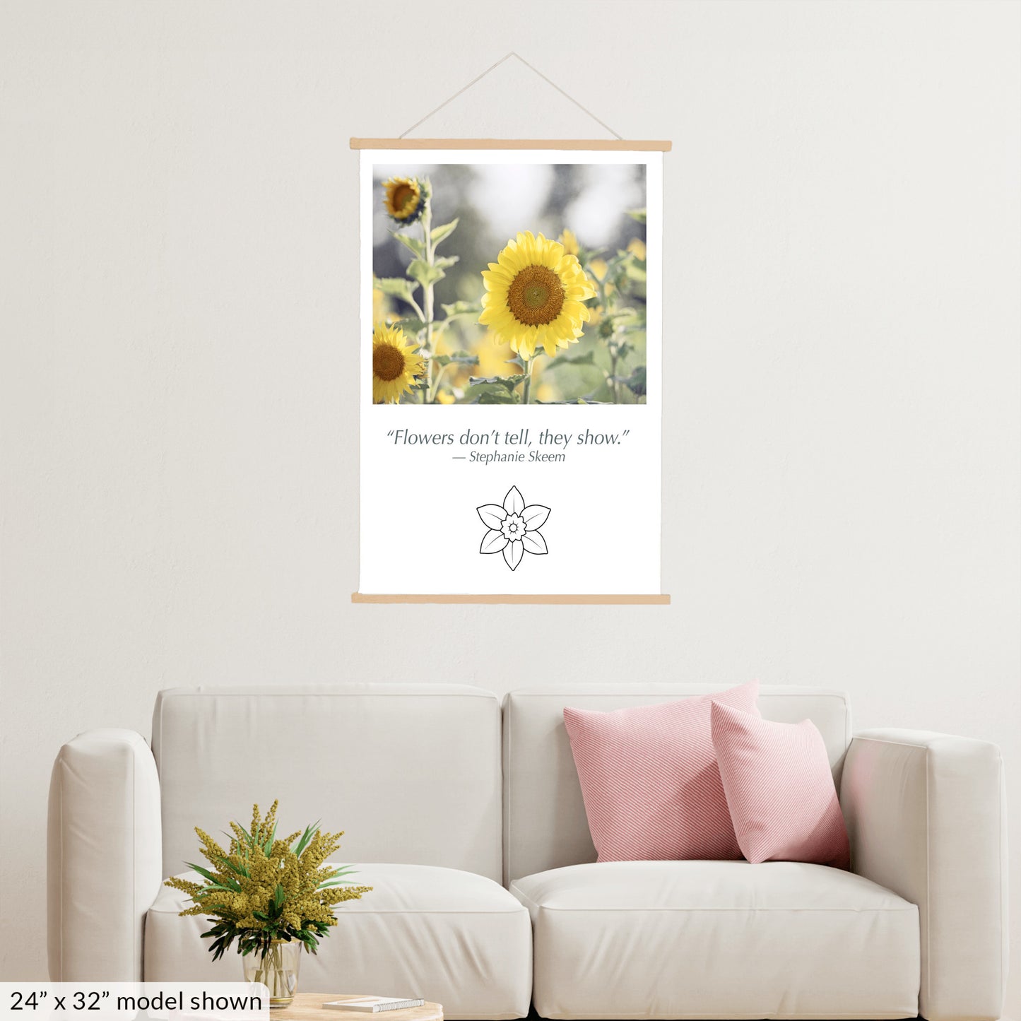 Sunflower Yellow, Flower Hanging Canvas