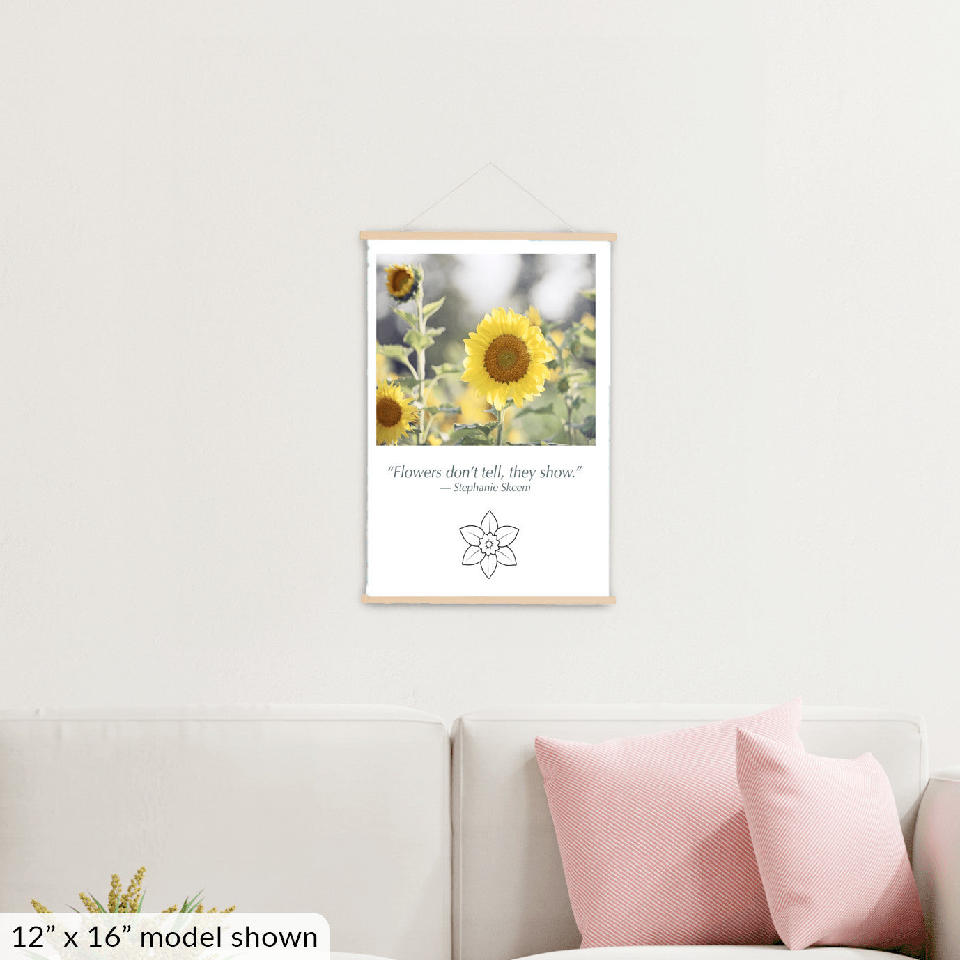 Sunflower Yellow, Flower Hanging Canvas