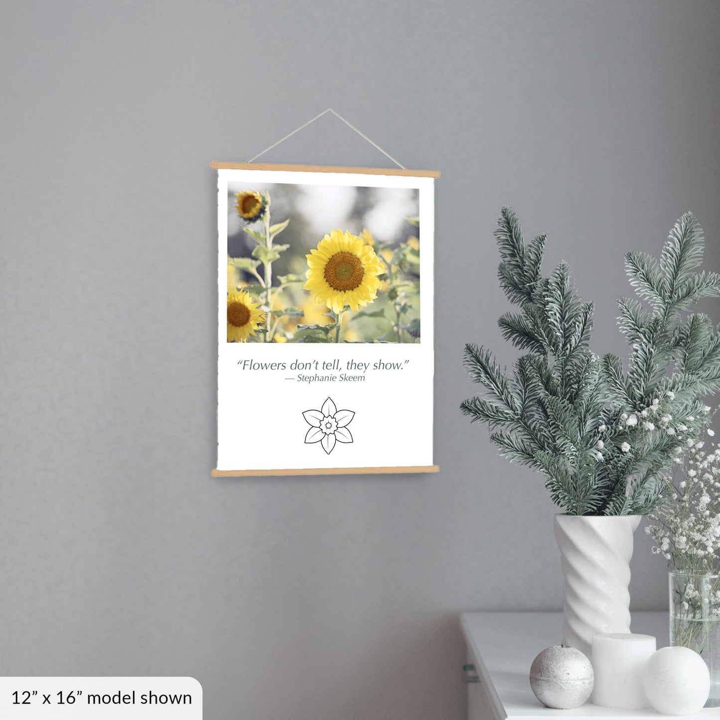 Sunflower Yellow, Flower Hanging Canvas