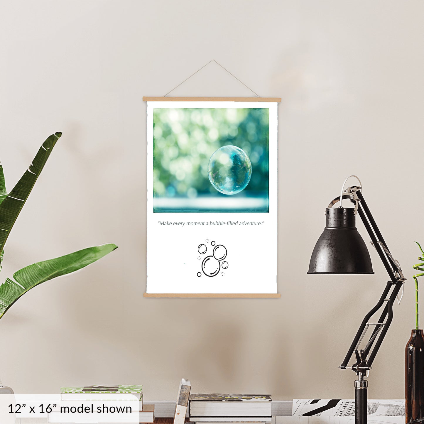 Bubble Wall Art, Bathroom Hanging Canvas
