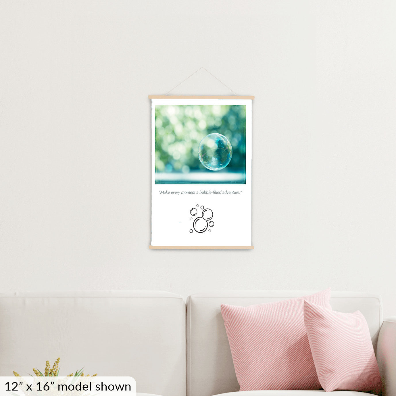 Bubble Wall Art, Bathroom Hanging Canvas