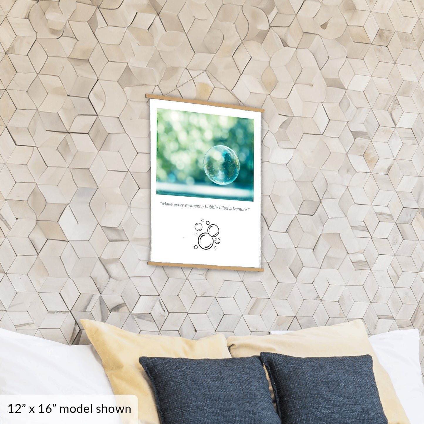 Bubble Wall Art, Bathroom Hanging Canvas