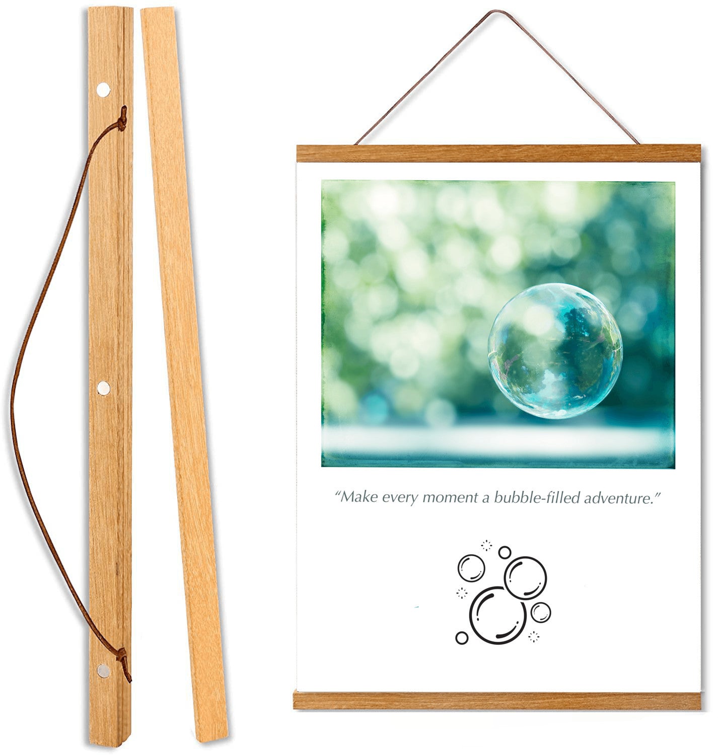 Bubble Wall Art, Bathroom Hanging Canvas