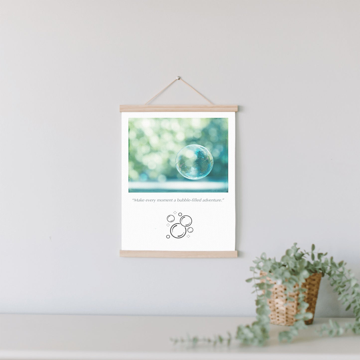 Bubble Wall Art, Bathroom Hanging Canvas