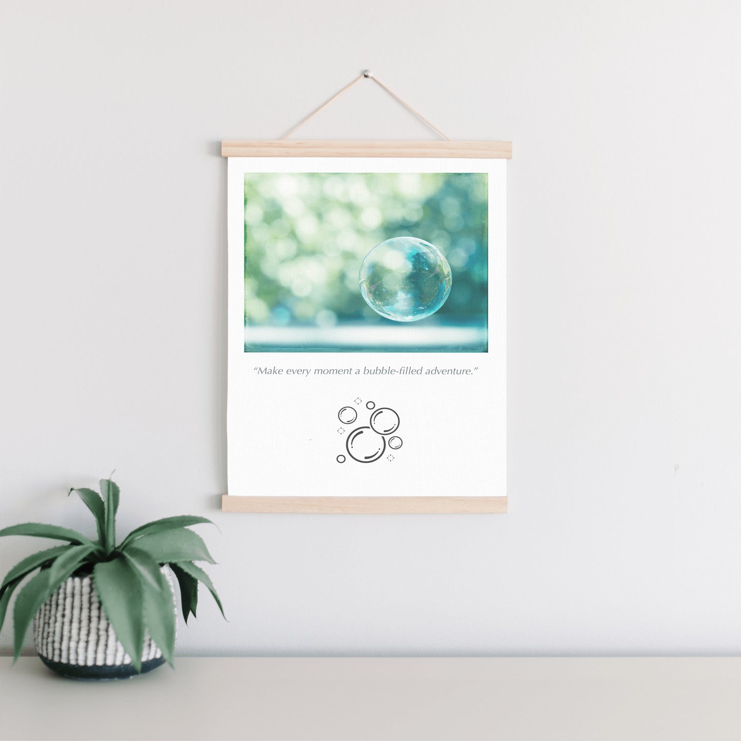 Bubble Wall Art, Bathroom Hanging Canvas