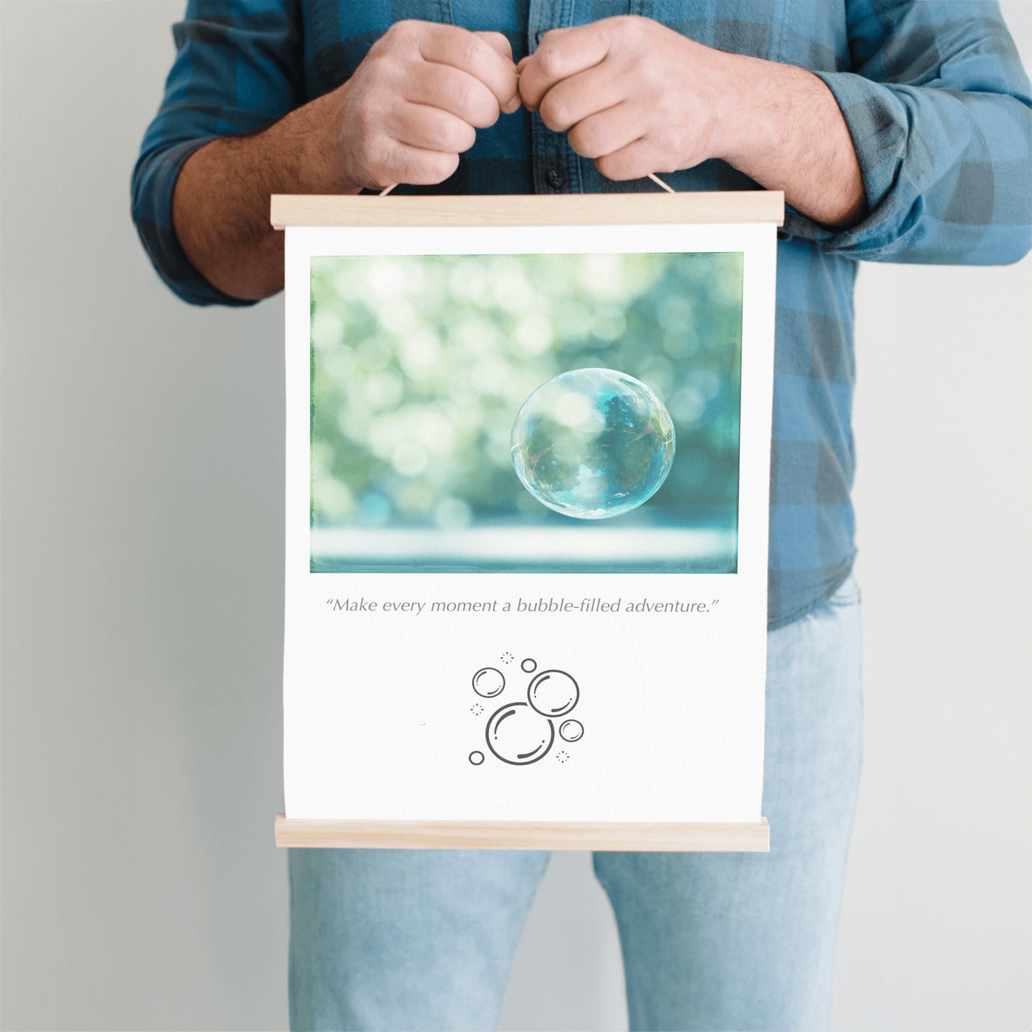 Bubble Wall Art, Bathroom Hanging Canvas