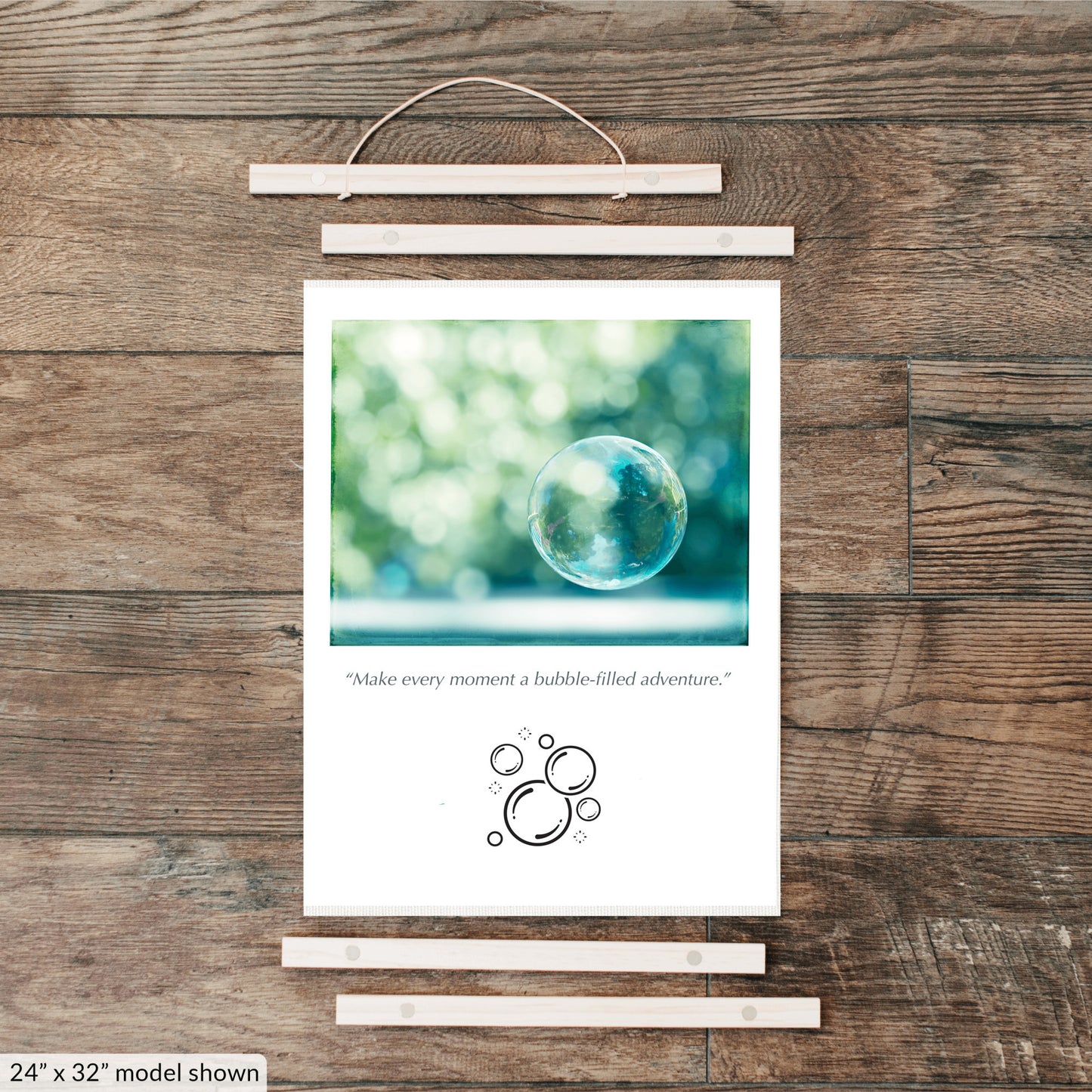 Bubble Wall Art, Bathroom Hanging Canvas