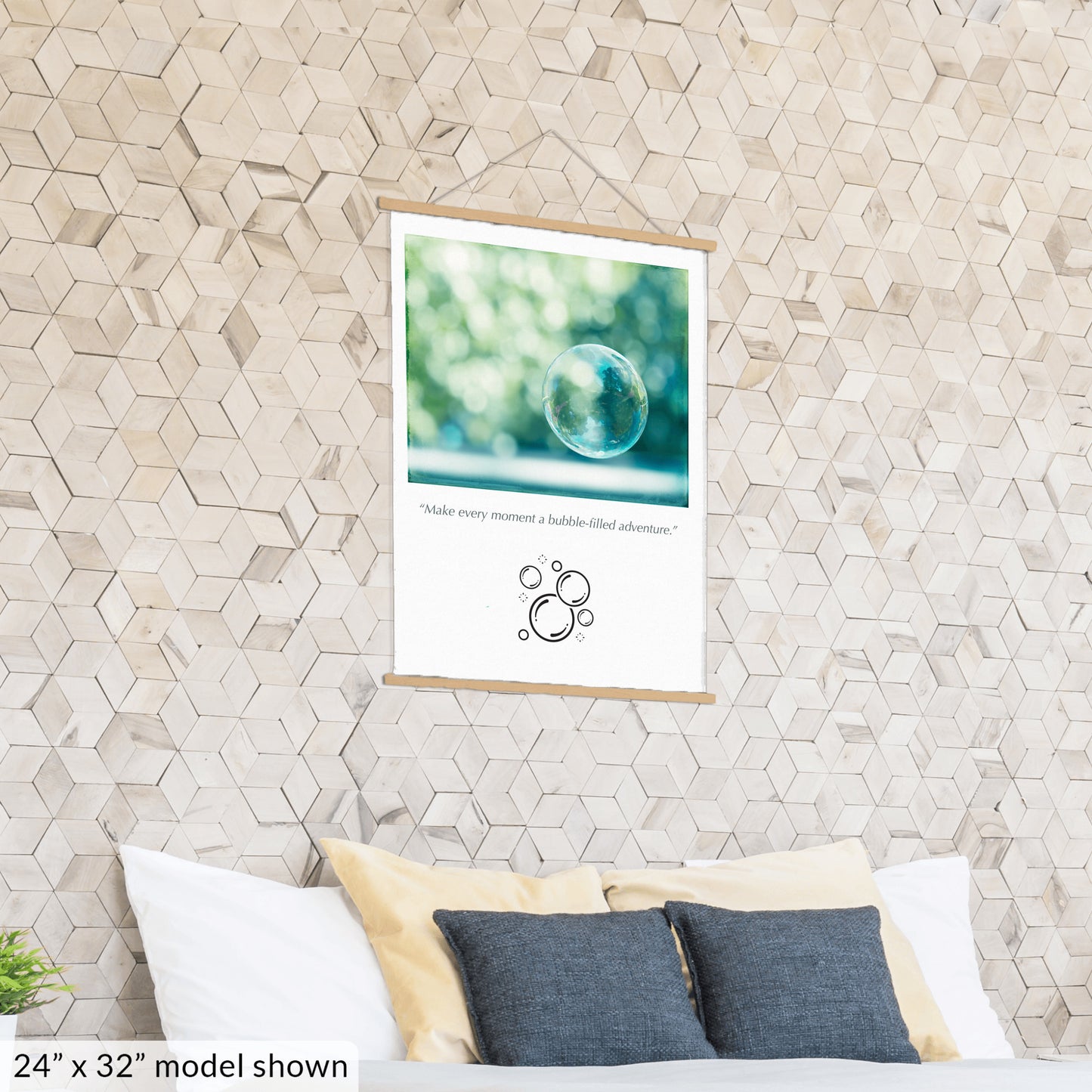 Bubble Wall Art, Bathroom Hanging Canvas