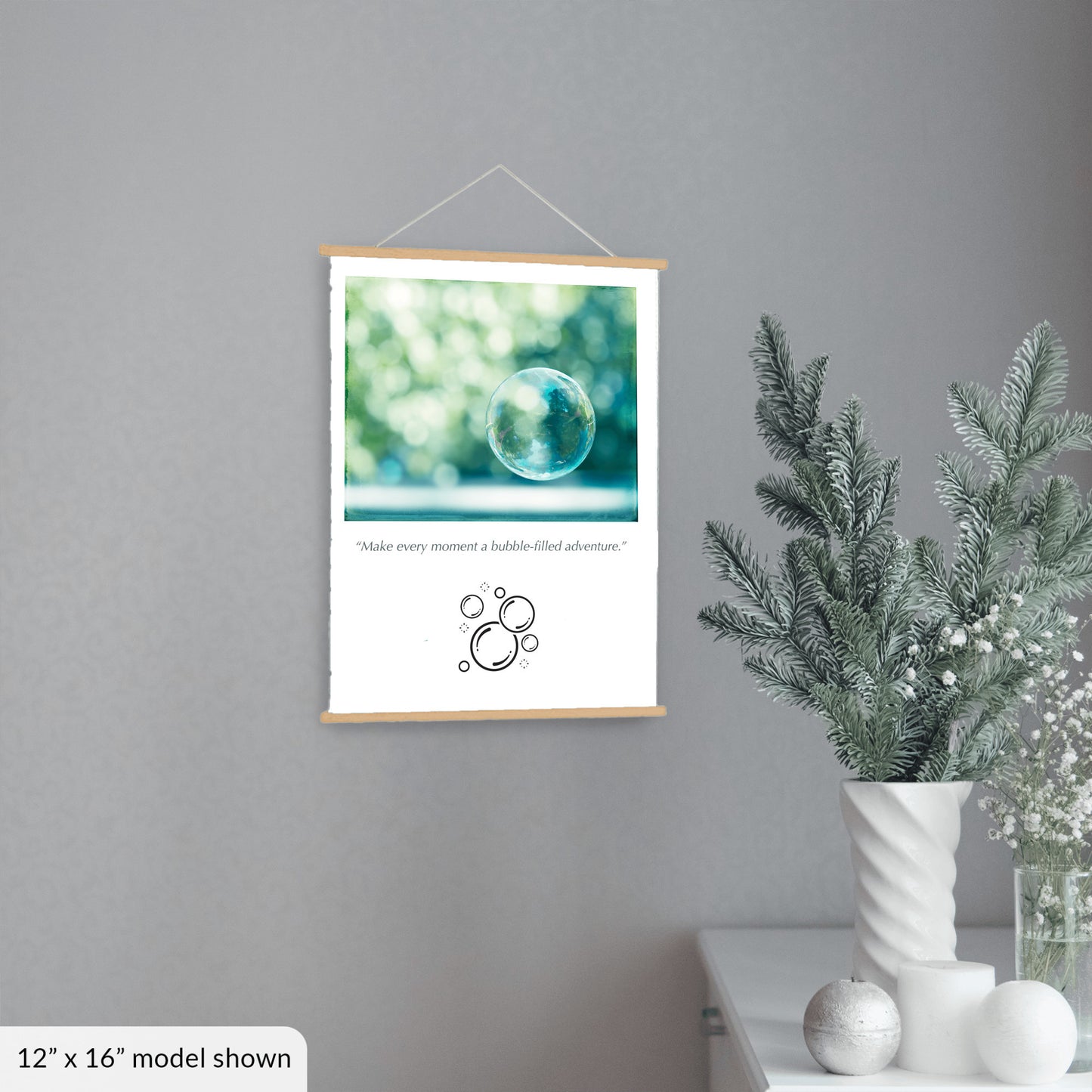 Bubble Wall Art, Bathroom Hanging Canvas