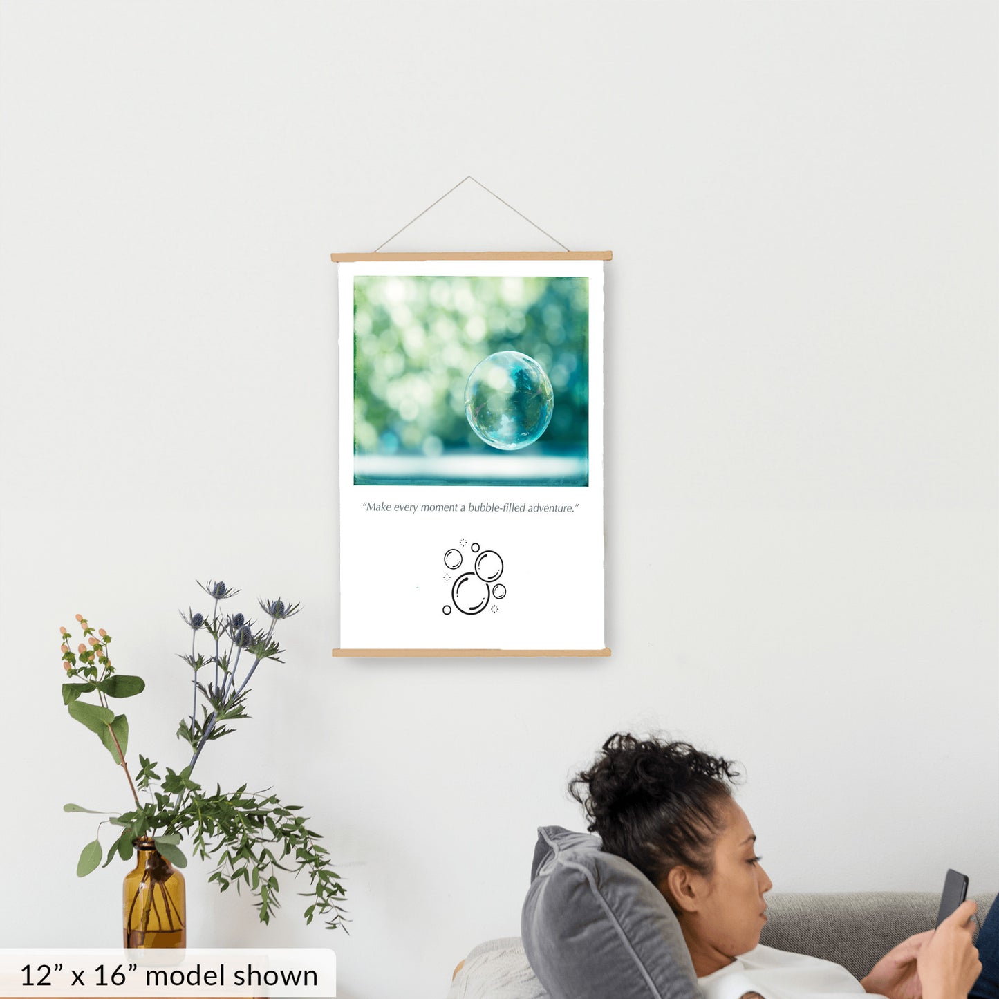Bubble Wall Art, Bathroom Hanging Canvas