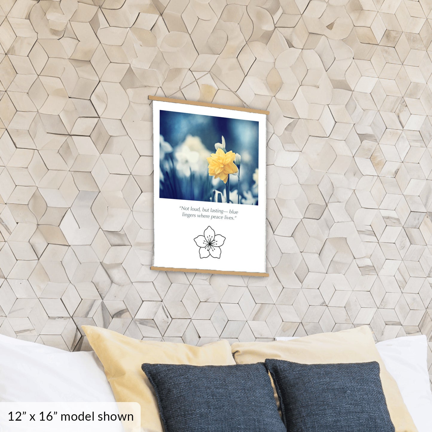 Blue Yellow Nature Flower Canvas