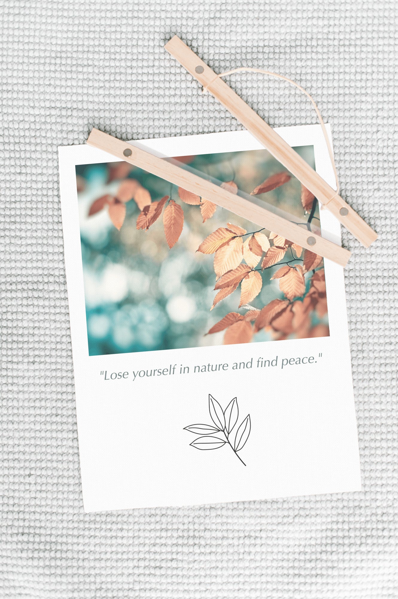 Nature Hanging Canvas, Teal Brown Copper