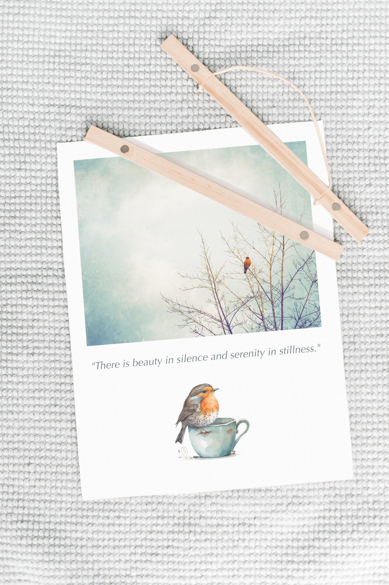 Robin Bird in Tree Hanging Canvas