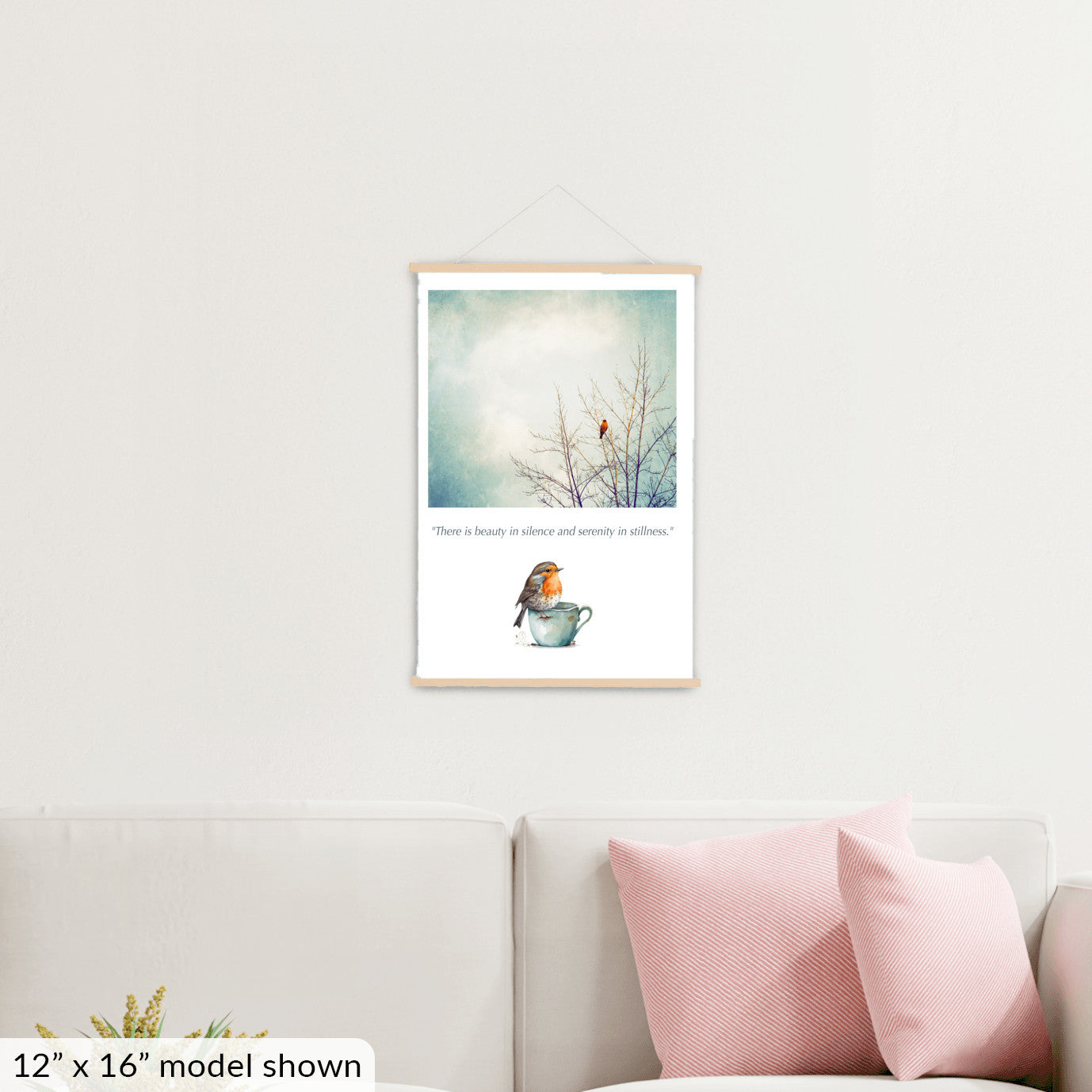 Robin Bird in Tree Hanging Canvas