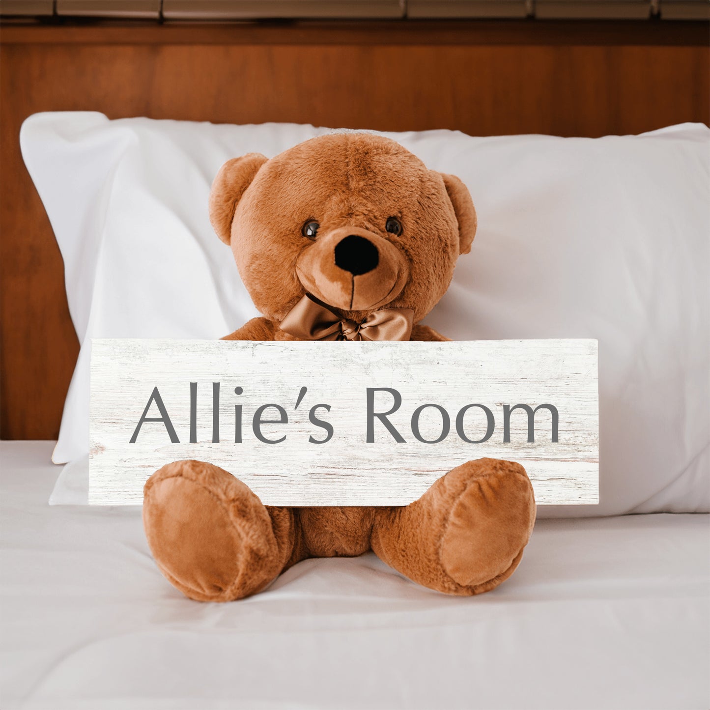 Personalized Sign Teddy Bear, Custom Home Decor Gift