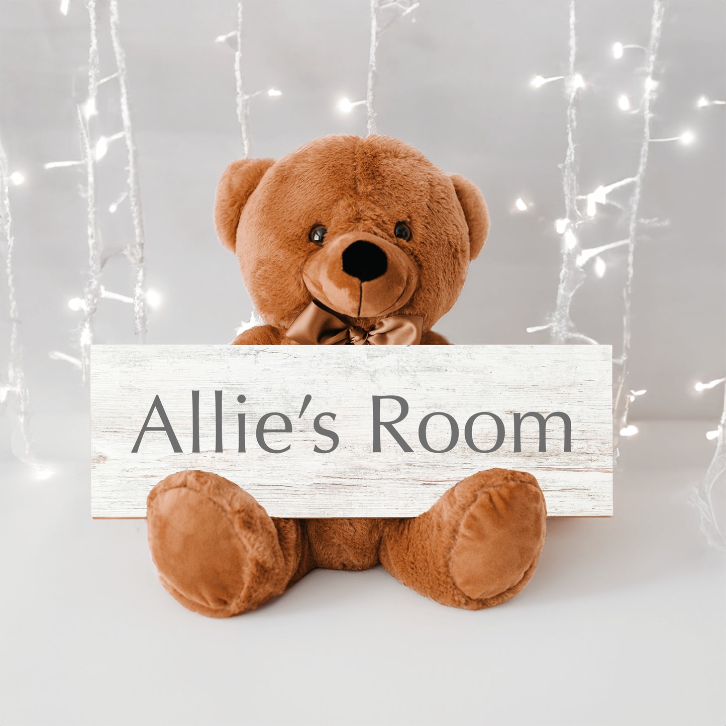 Personalized Sign Teddy Bear, Custom Home Decor Gift