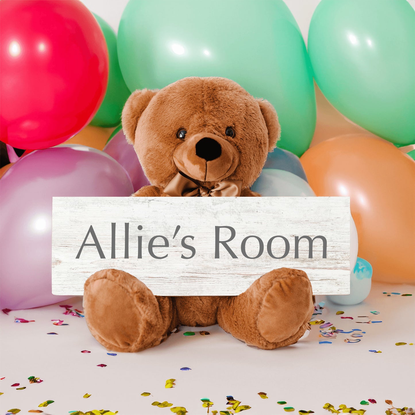 Personalized Sign Teddy Bear, Custom Home Decor Gift