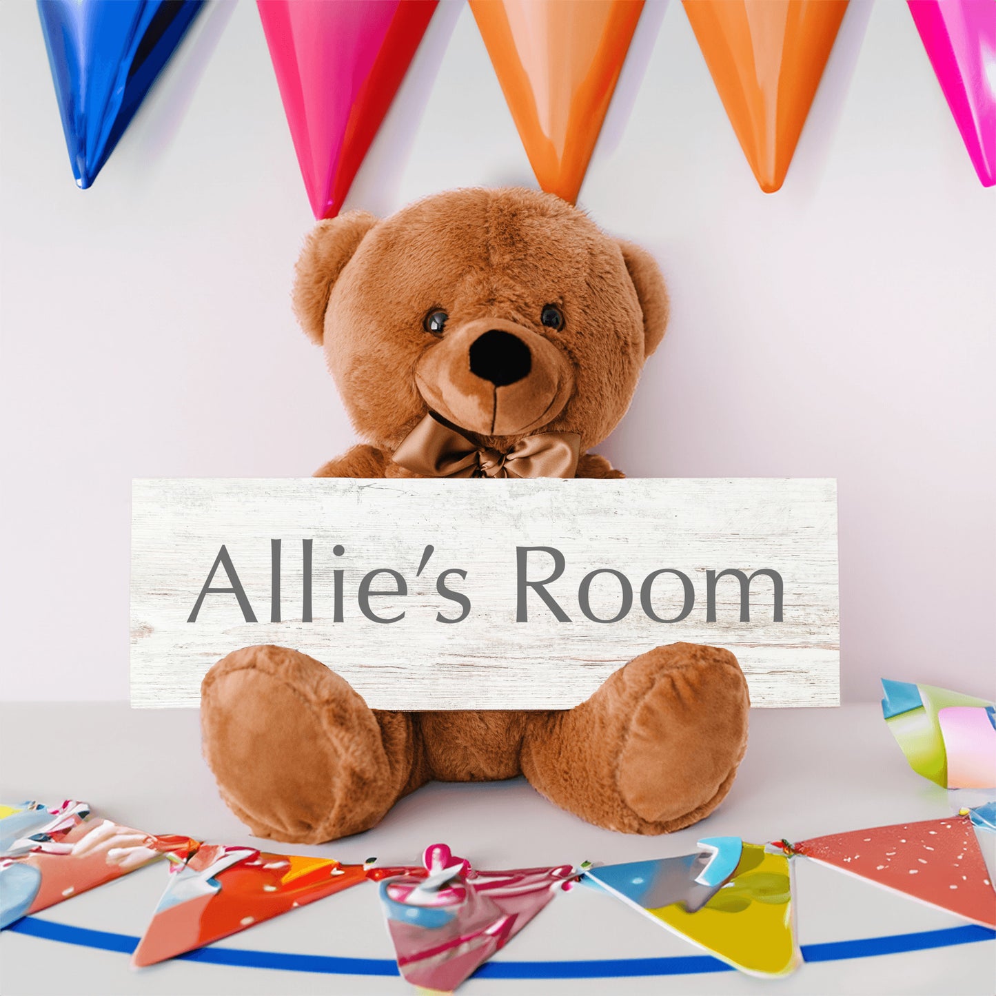 Personalized Sign Teddy Bear, Custom Home Decor Gift