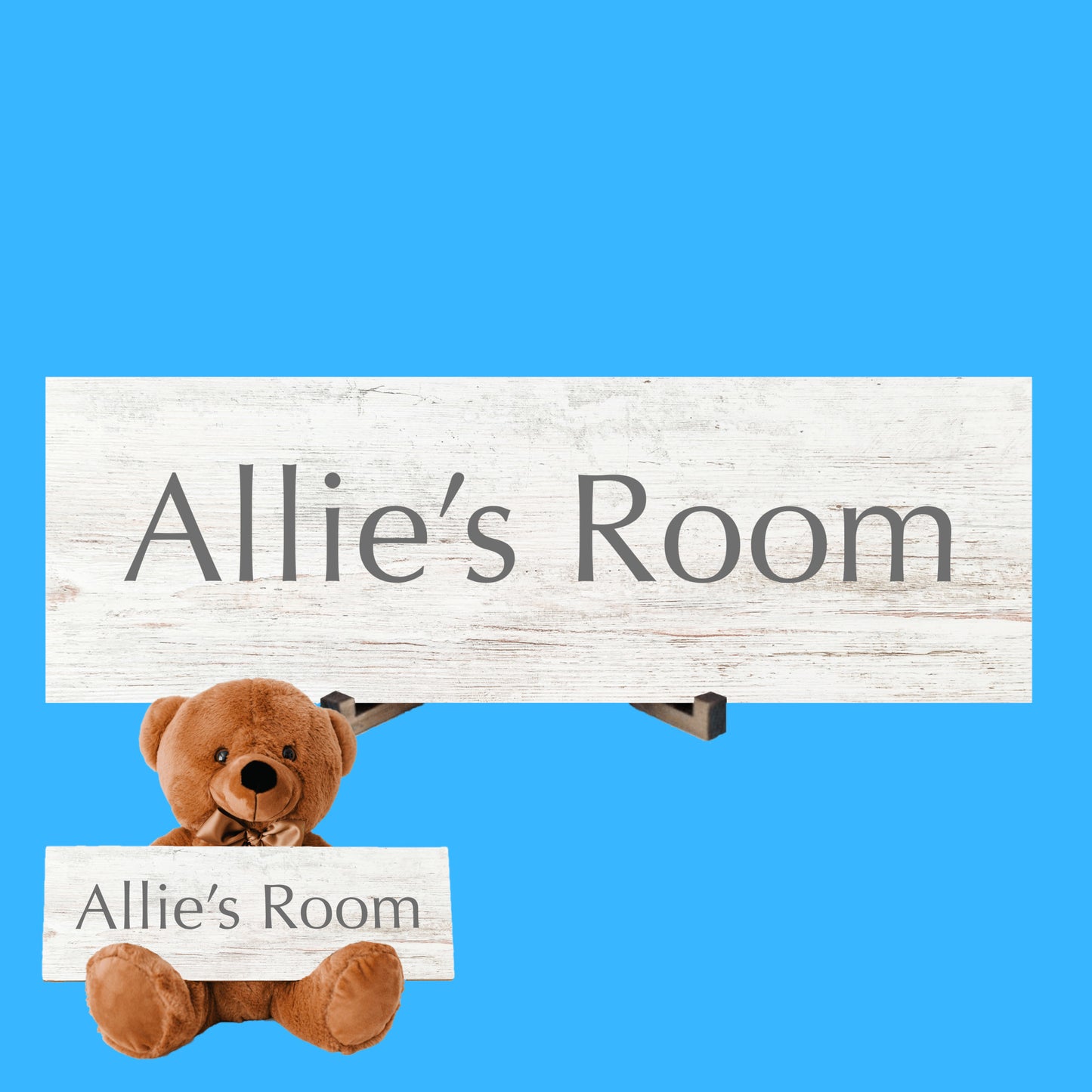 Personalized Sign Teddy Bear, Custom Home Decor Gift
