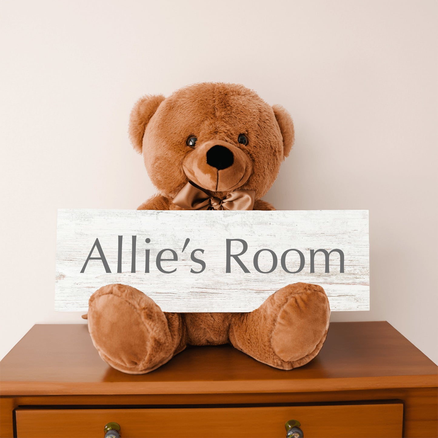 Personalized Sign Teddy Bear, Custom Home Decor Gift