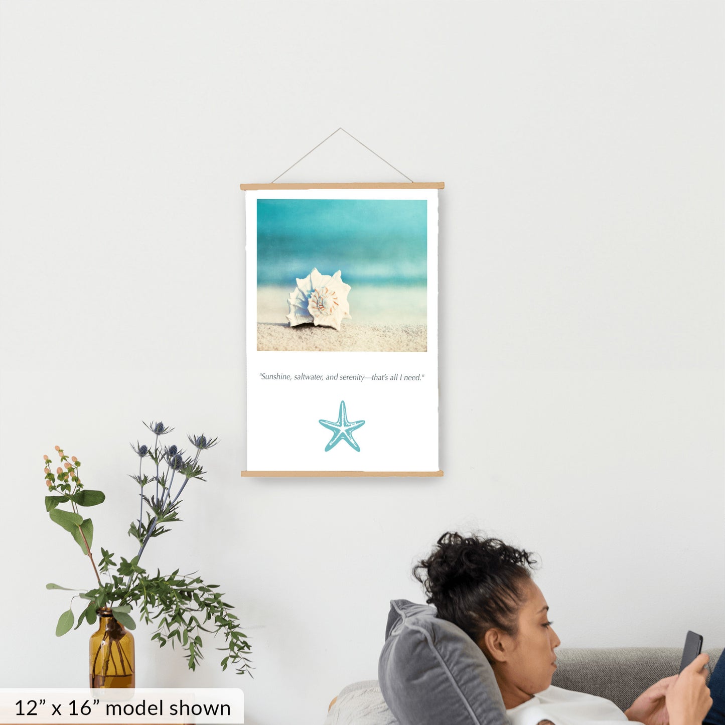 Seashell on Beach Canvas