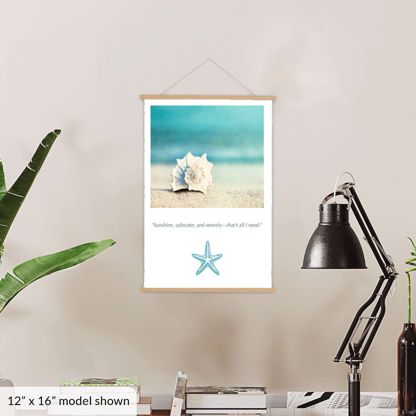 Seashell on Beach Canvas