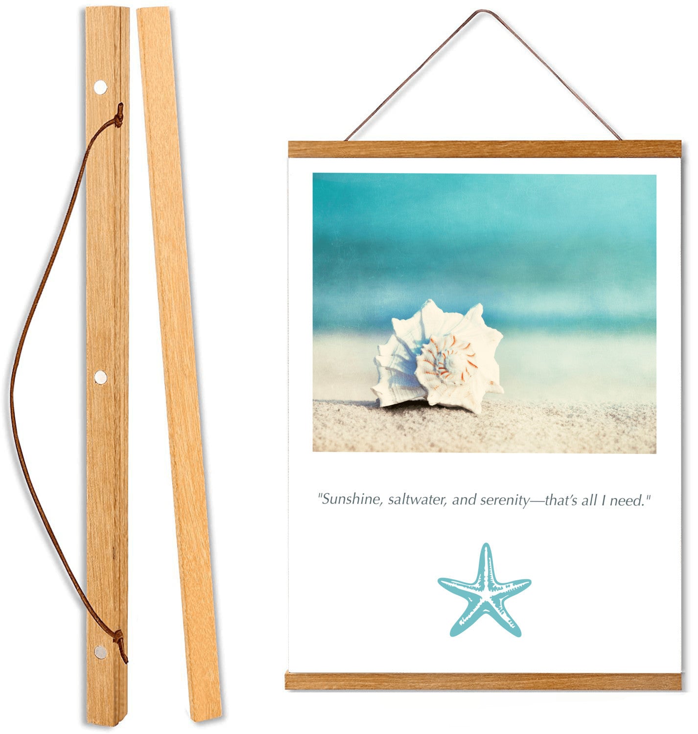 Seashell on Beach Canvas