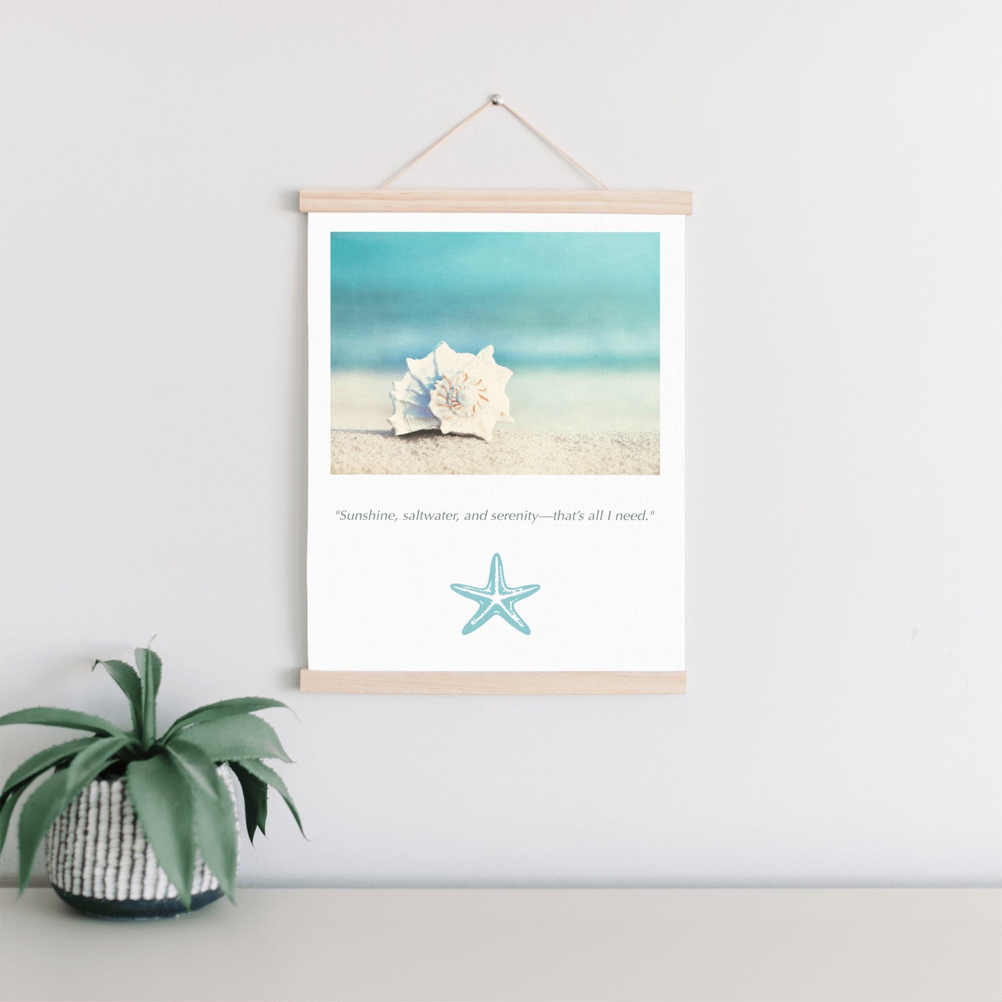 Seashell on Beach Canvas