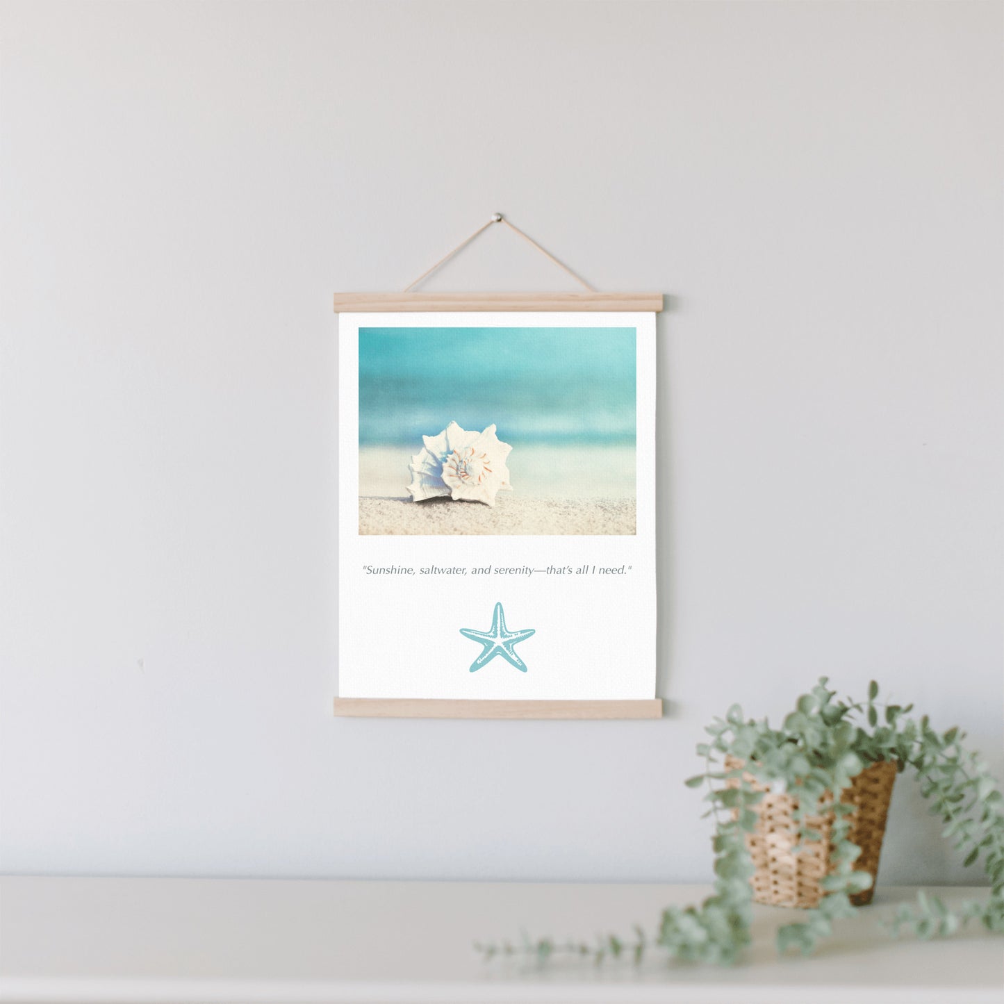 Seashell on Beach Canvas
