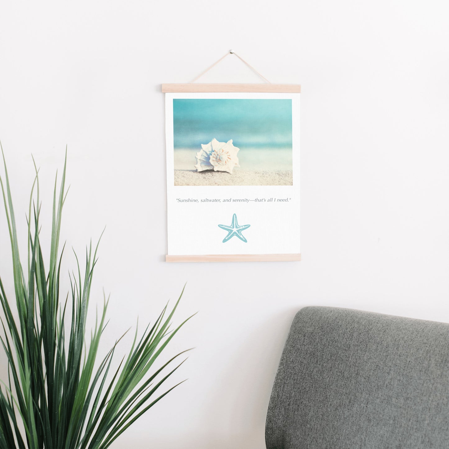 Seashell on Beach Canvas