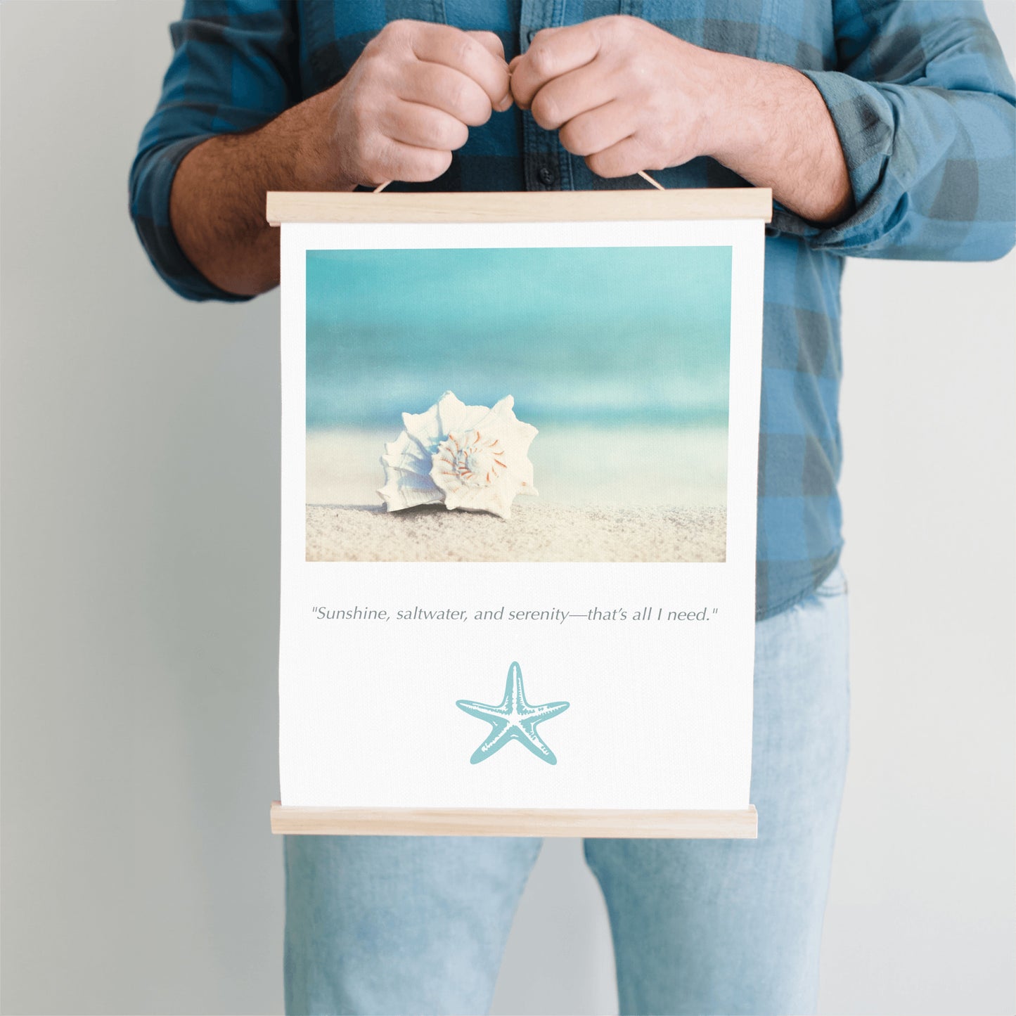 Seashell on Beach Canvas