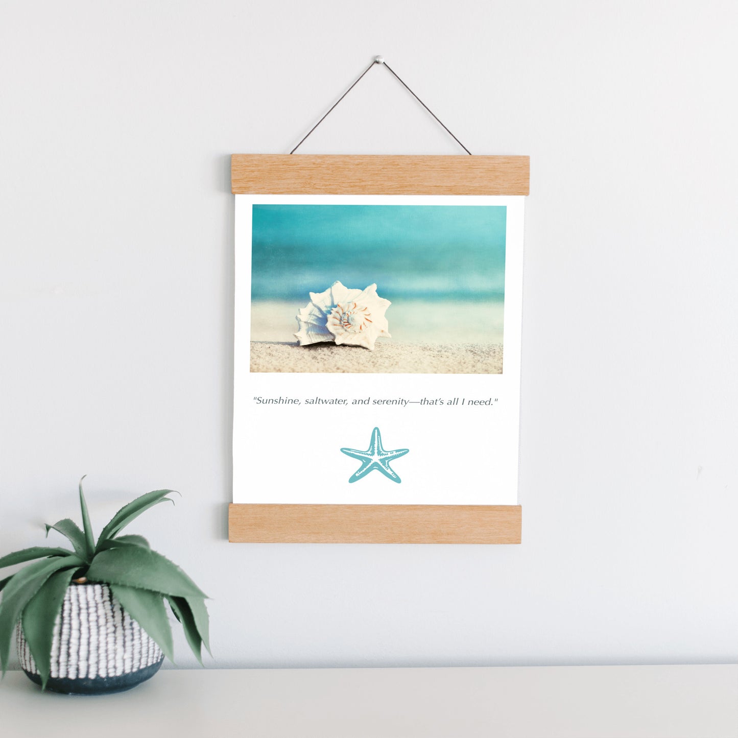 Seashell on Beach Canvas