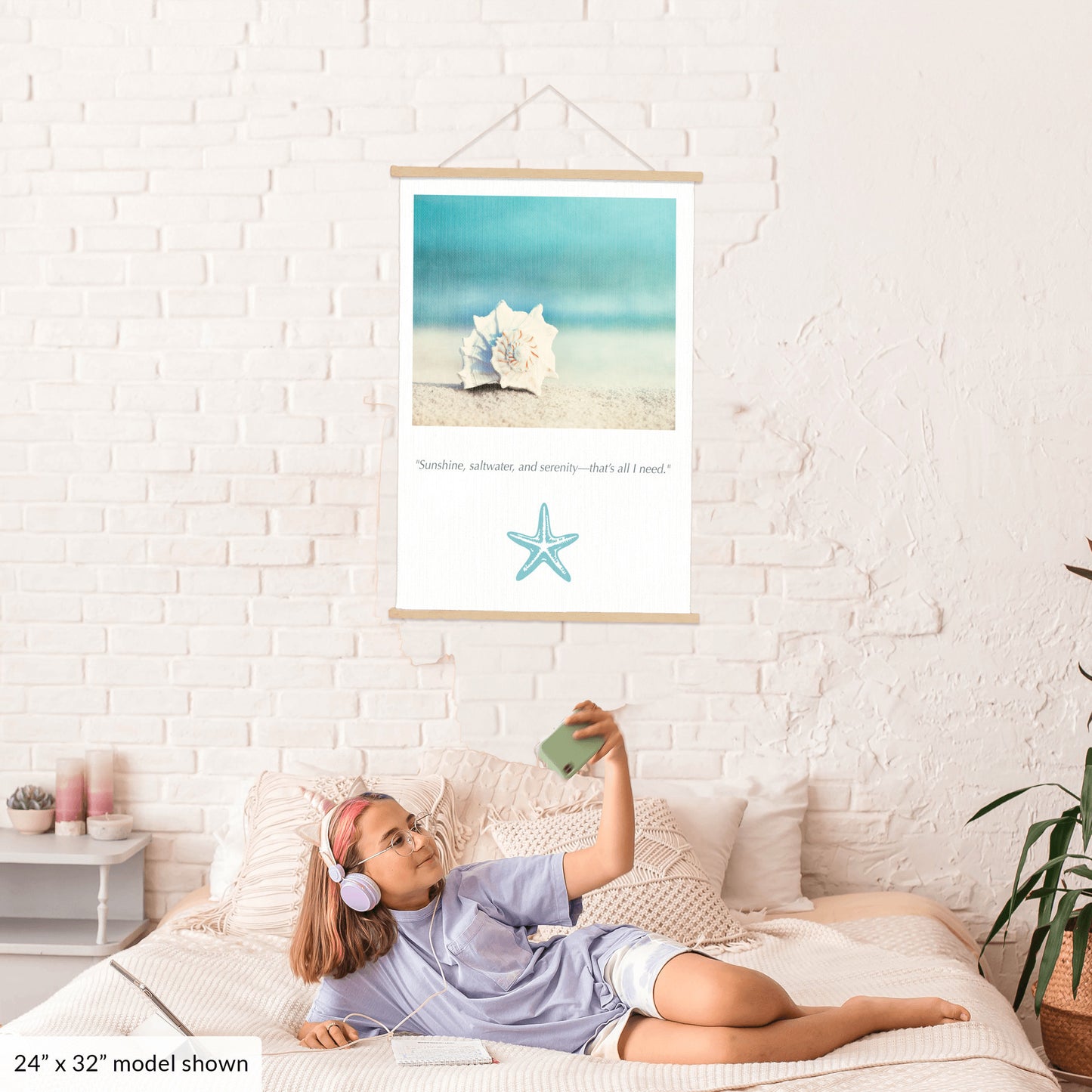 Seashell on Beach Canvas