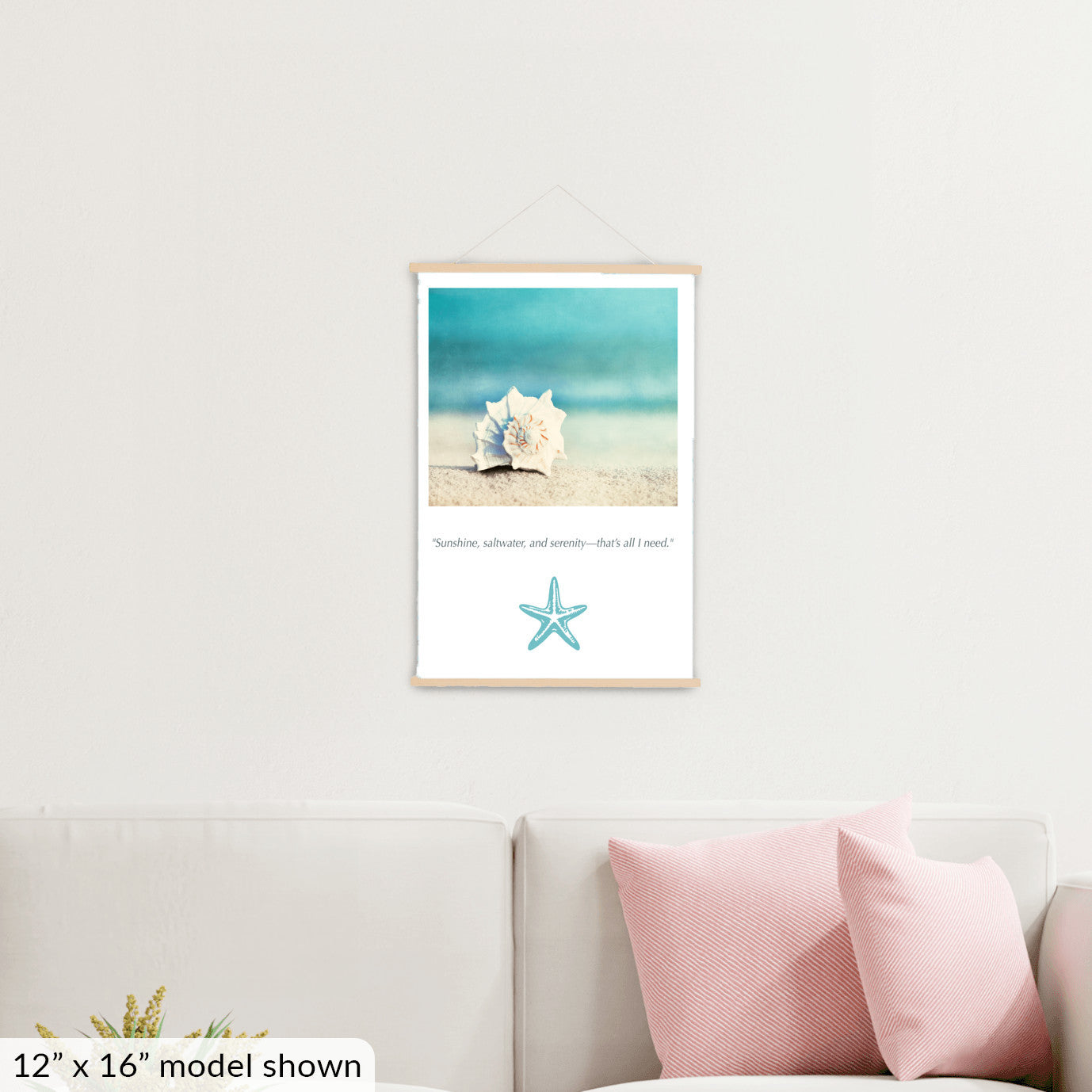 Seashell on Beach Canvas
