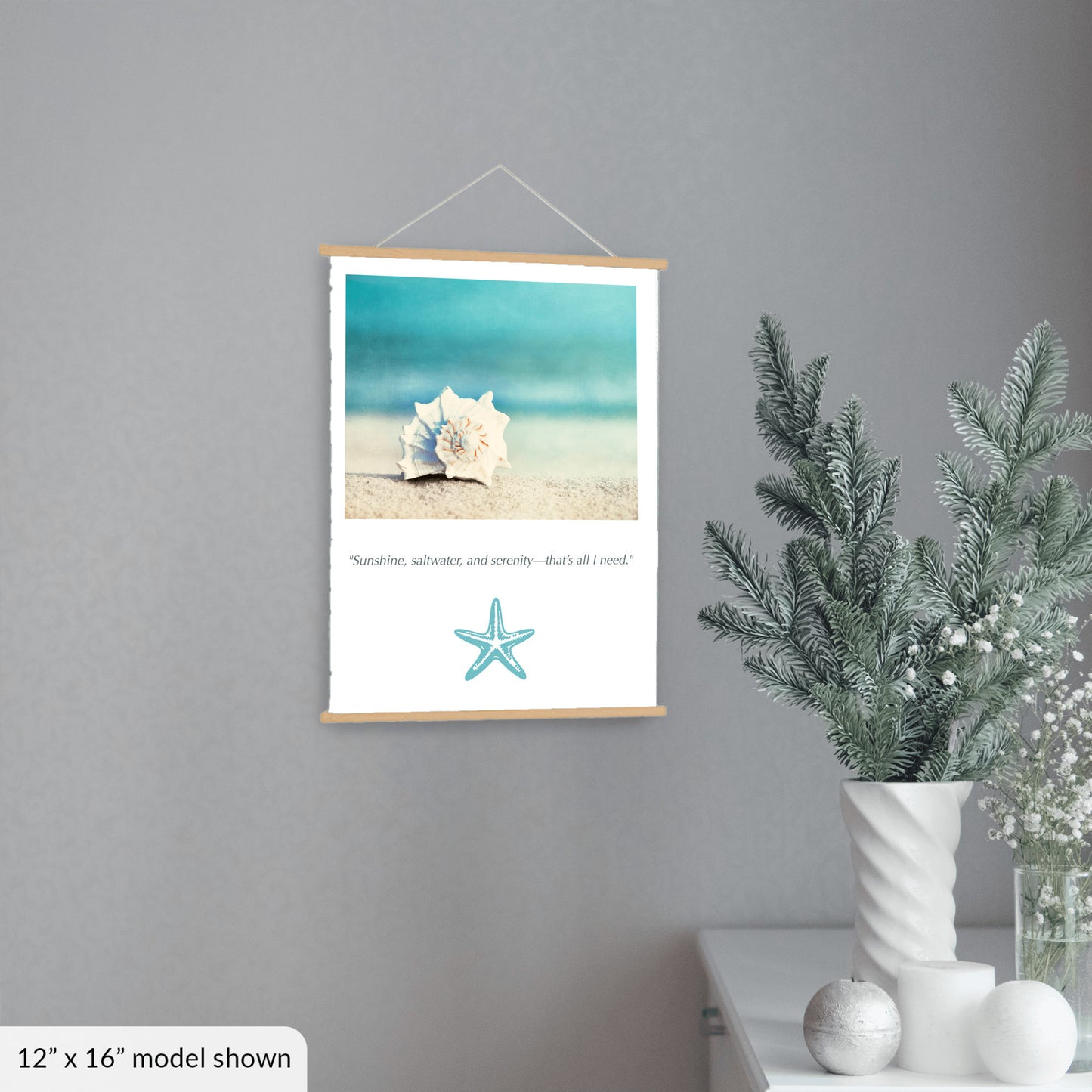 Seashell on Beach Canvas