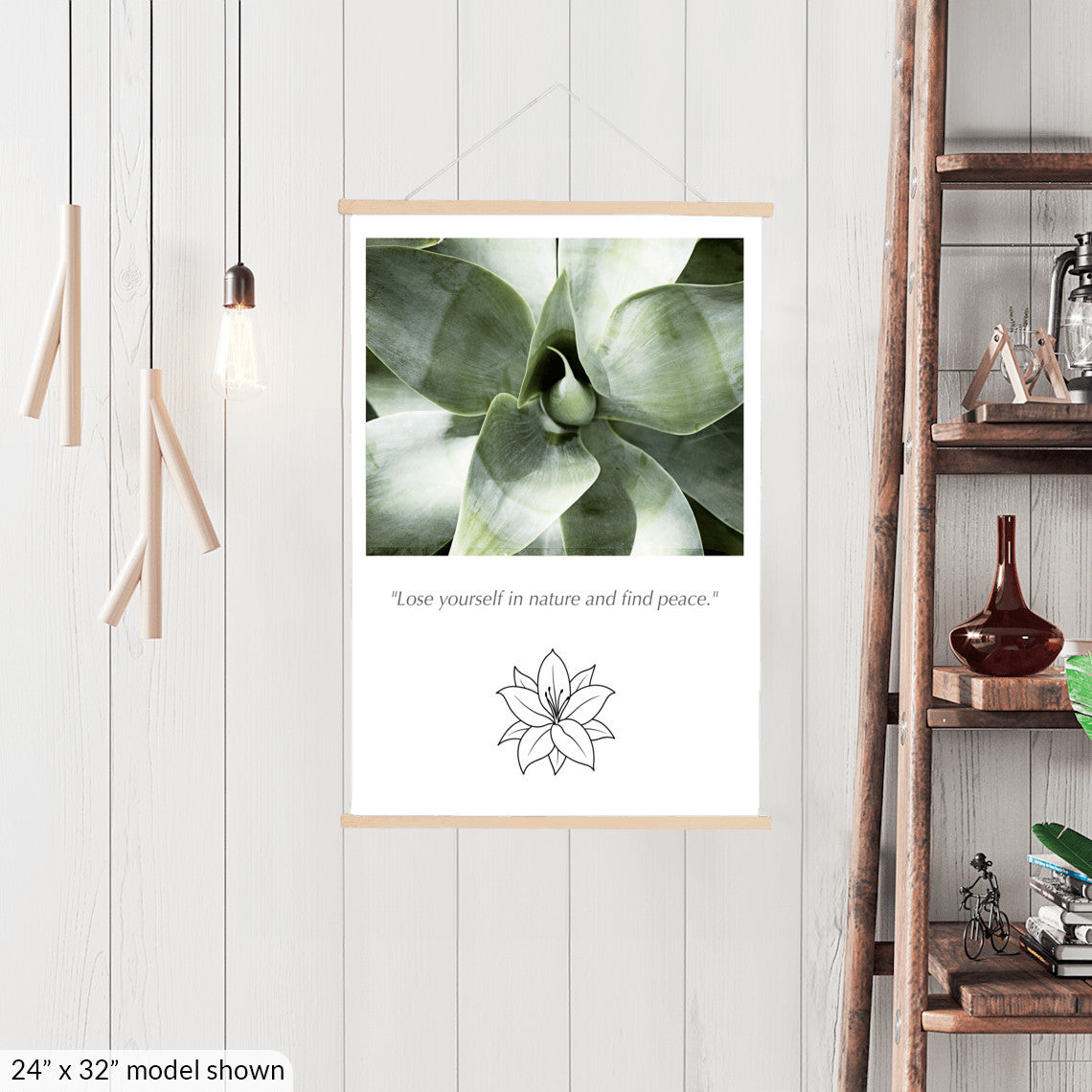 Cactus Nature Canvas, Green Wall Art