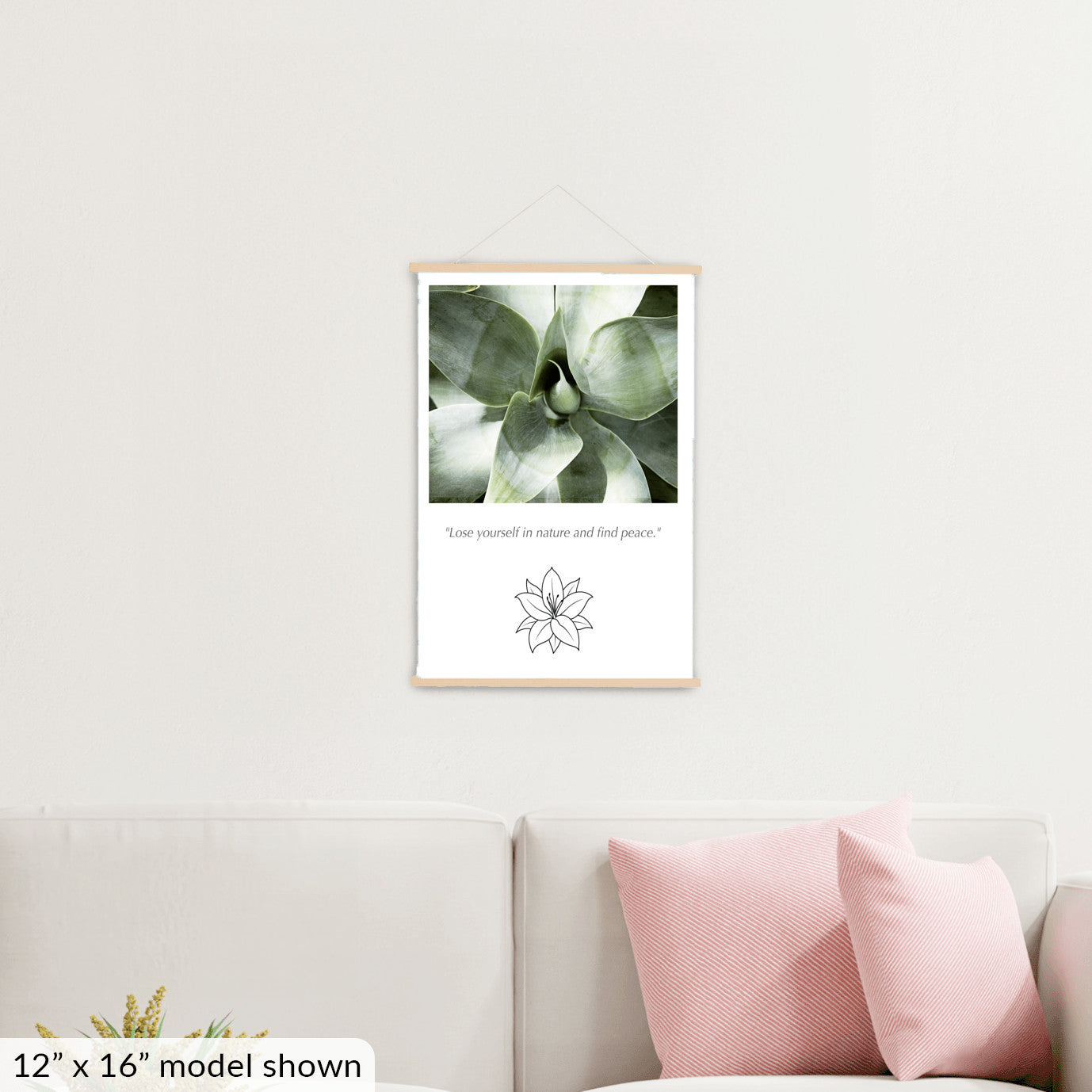 Cactus Nature Canvas, Green Wall Art