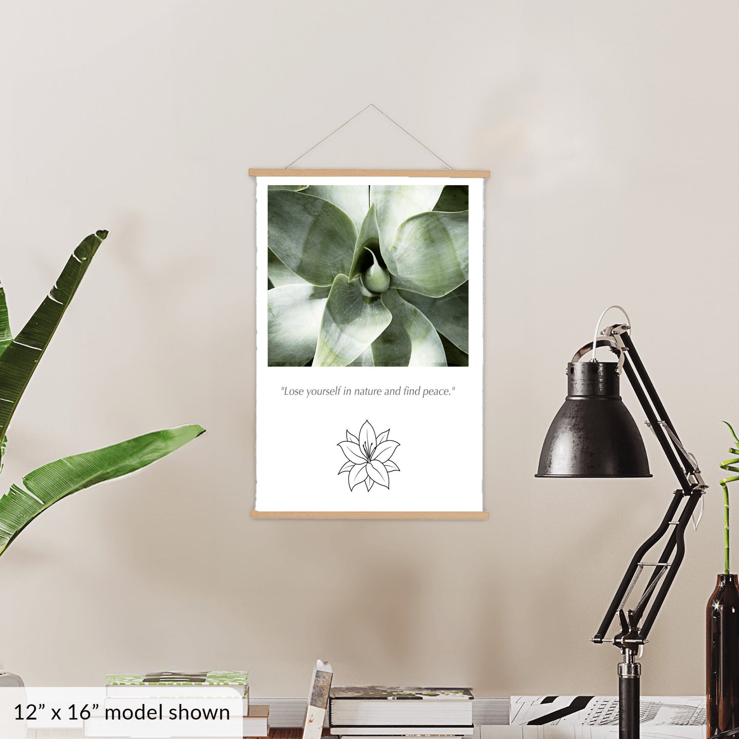 Cactus Nature Canvas, Green Wall Art