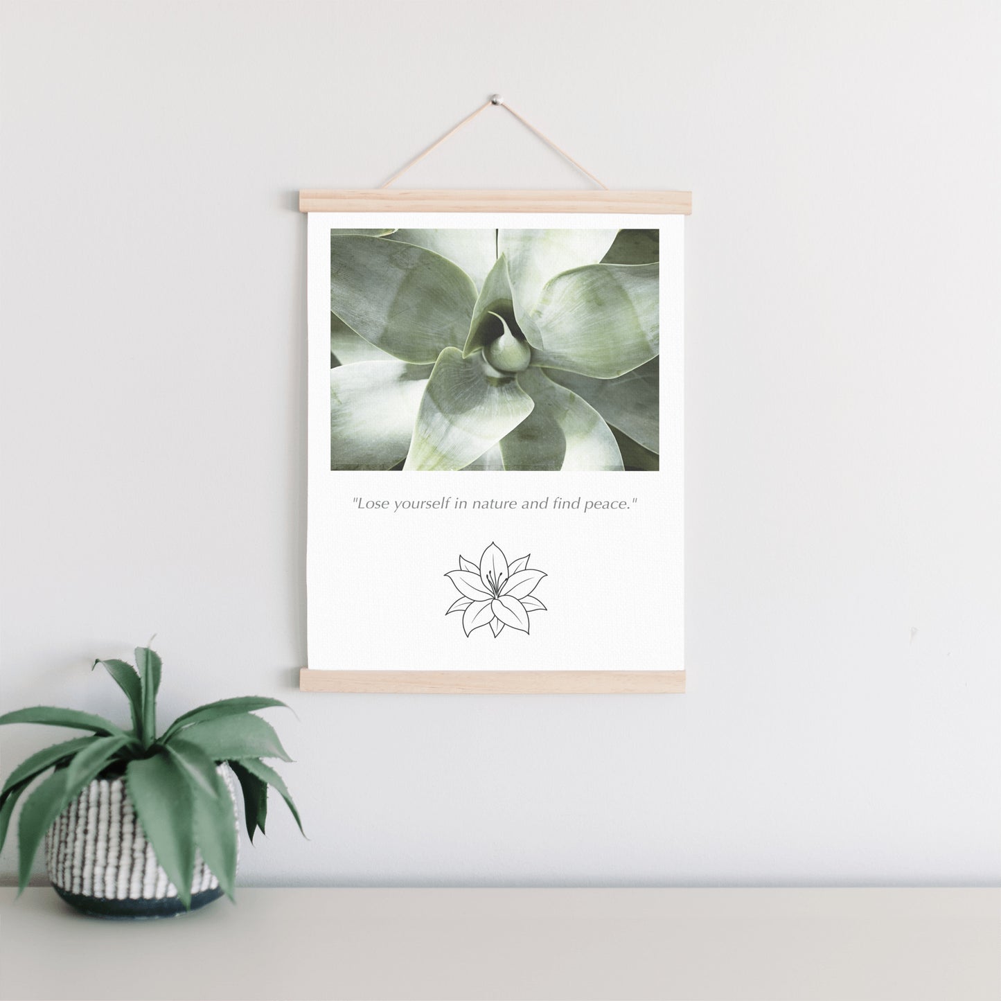 Cactus Nature Canvas, Green Wall Art