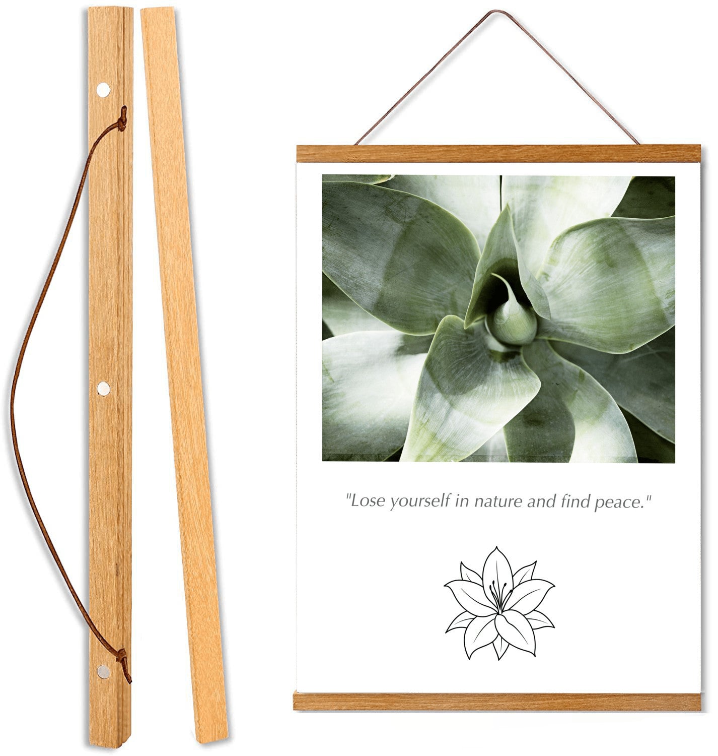 Cactus Nature Canvas, Green Wall Art