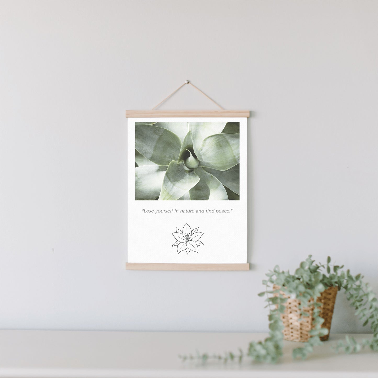 Cactus Nature Canvas, Green Wall Art