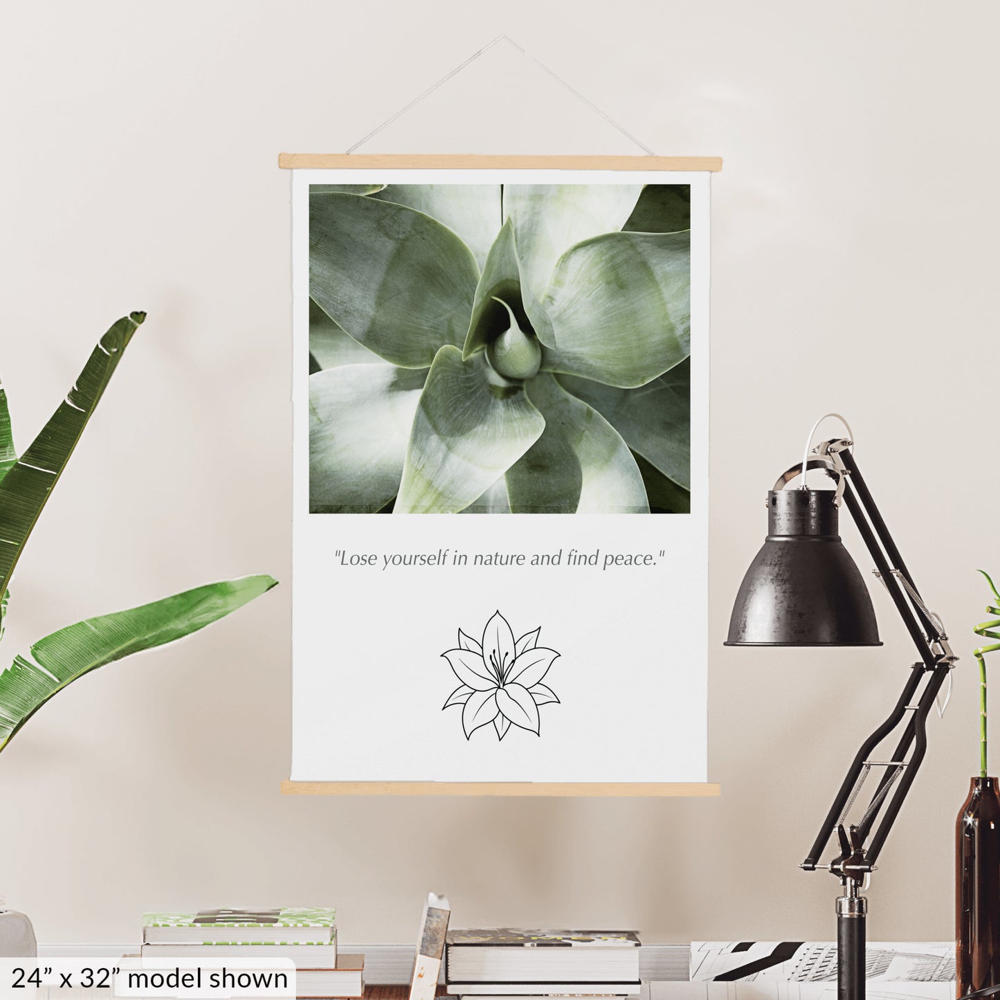 Cactus Nature Canvas, Green Wall Art