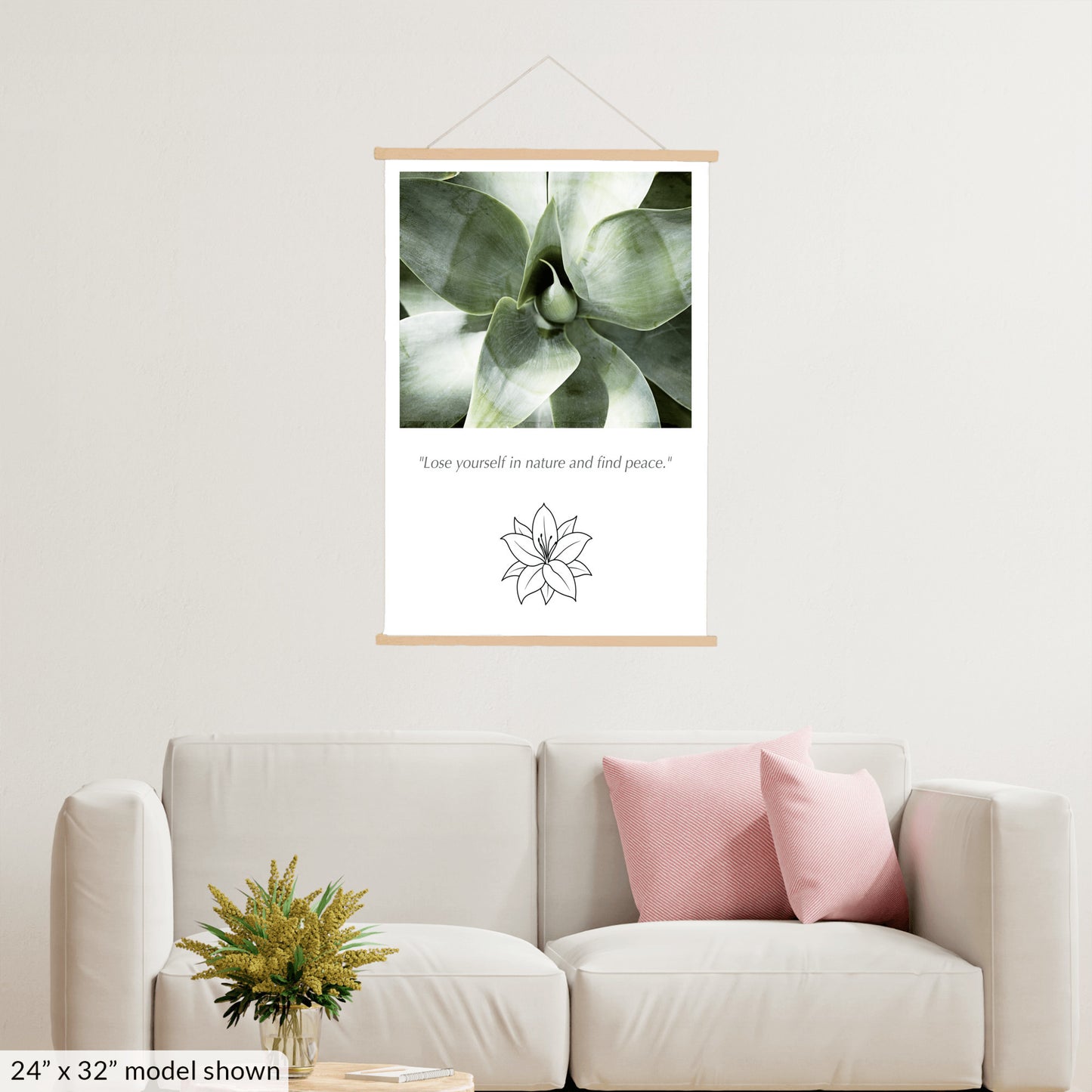 Cactus Nature Canvas, Green Wall Art