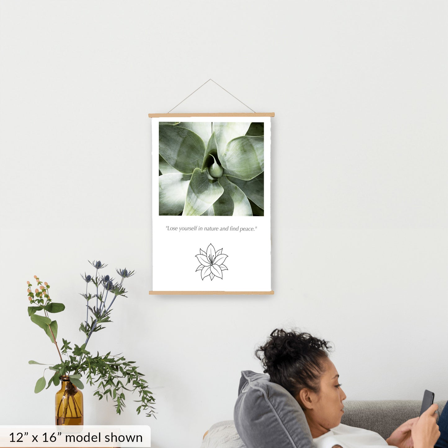 Cactus Nature Canvas, Green Wall Art