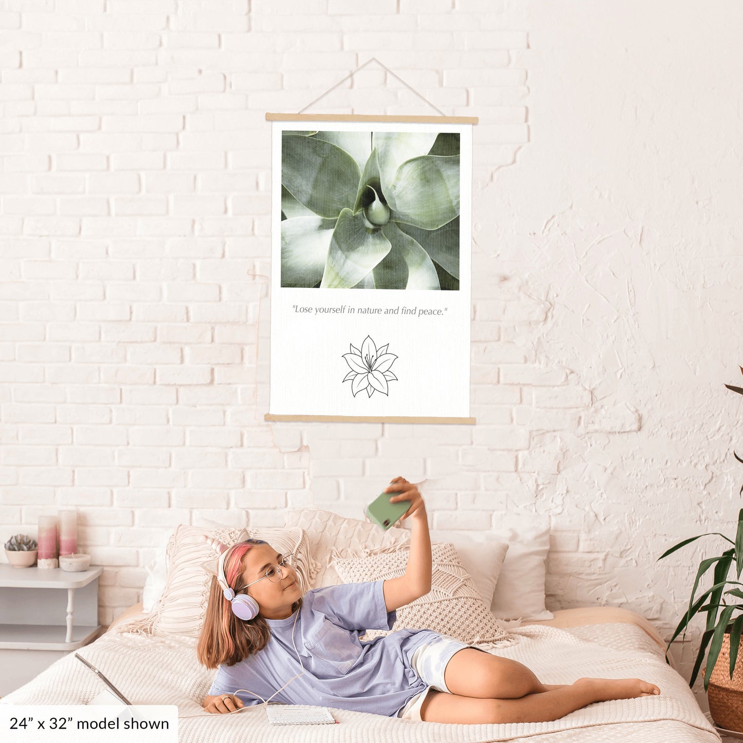 Cactus Nature Canvas, Green Wall Art