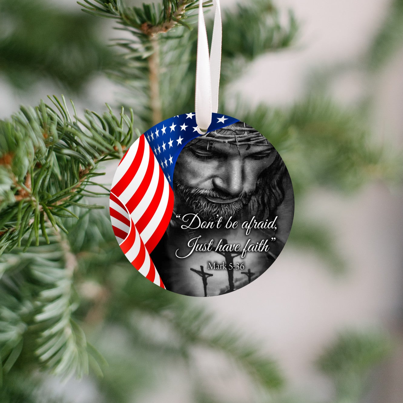 Don't Be Afraid Christmas Ornament