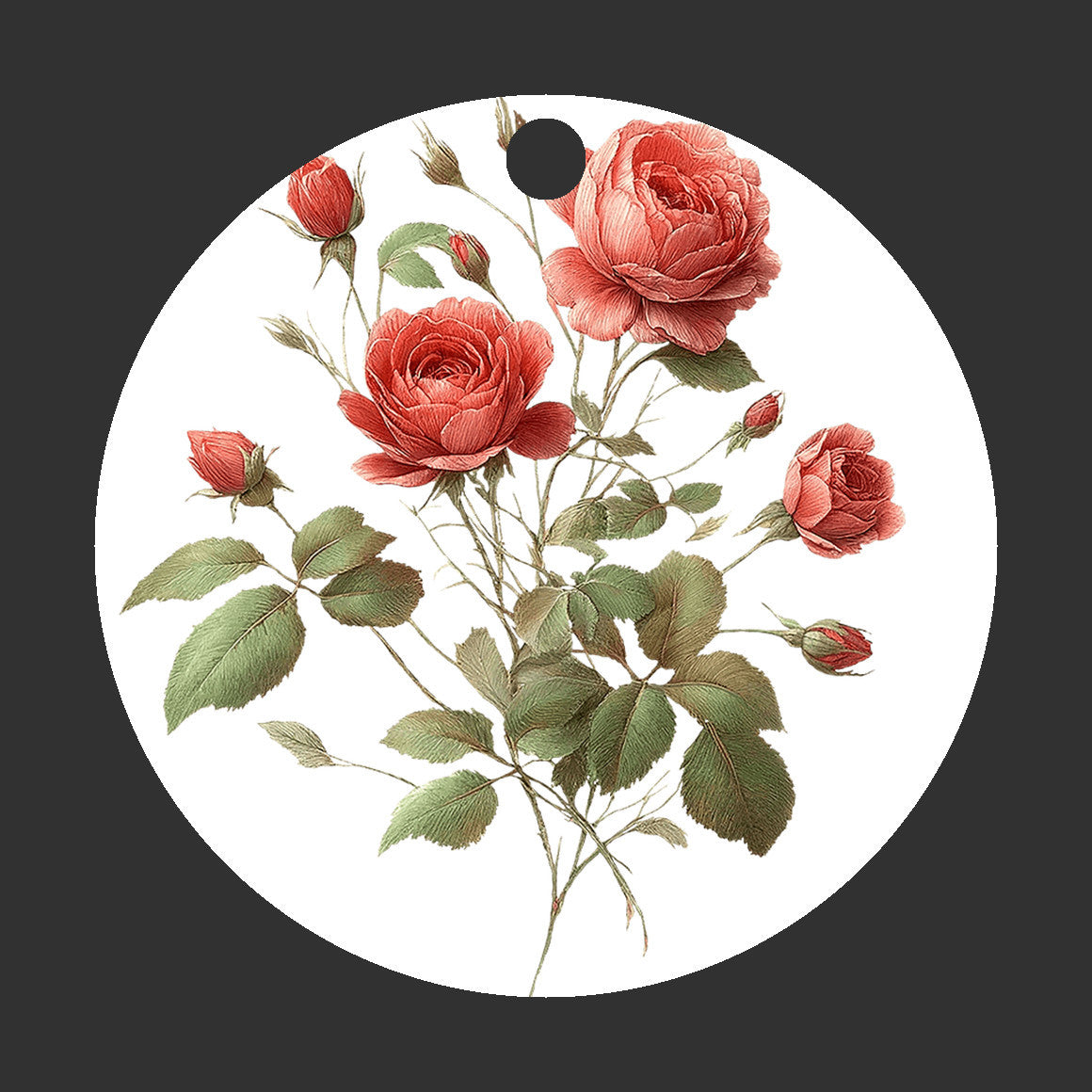 Rose Flowers Ornament, Red Christmas Tree Gift